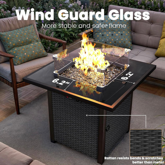 28 inch Propane Fire Pit Table